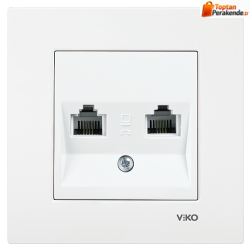 Viko Karre/Meridian Beyaz İkili Nümeris Cat3 Mekanizma (Çerçeve Hariç) 90967033